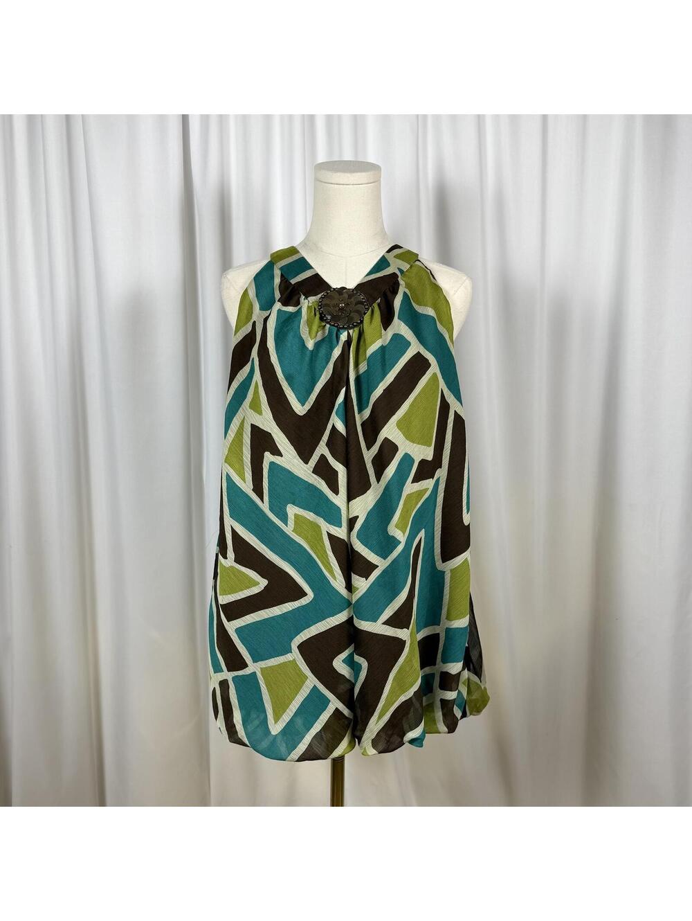 Boho blouse dress with metal sequins